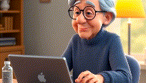 12 Benefits of Email Marketing Your Marketing Team Must Know 1 email marketing benefits and the reason why granny is typing on the laptop