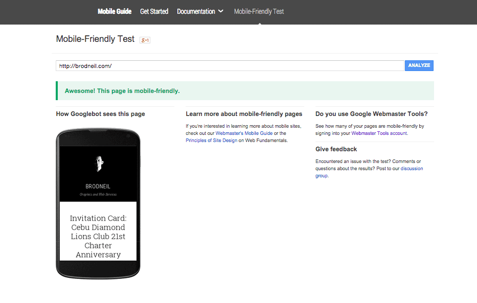 Is your site mobile-friendly from Google's perspective? 2 check if your site is mobile friendly for google