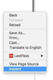 right click to click Inspect