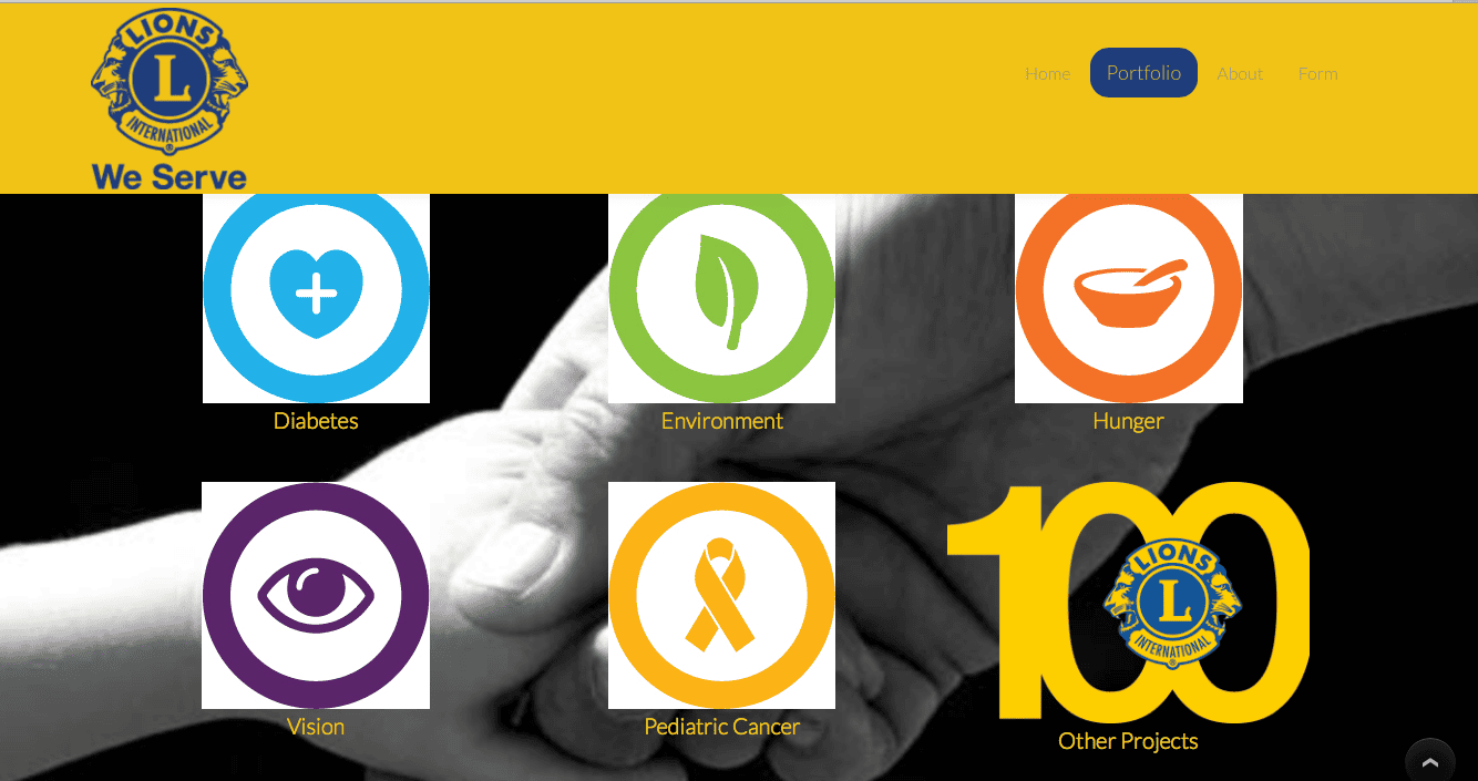 screenshot of https://www.301b2lionsclubs.org portfolio section