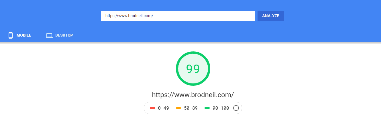 PageSpeed Score