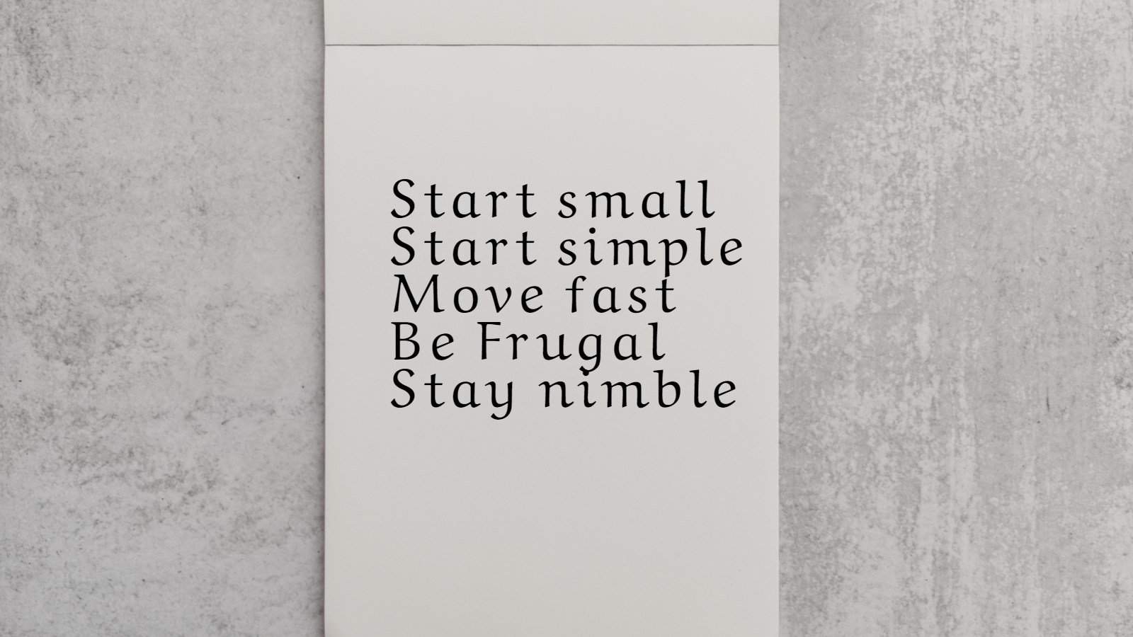 Characteristics of a Winning Plan list