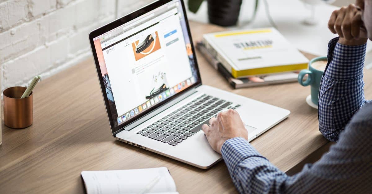 a person using a laptop