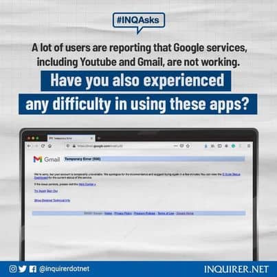 Google Downtime: Googe Is Down 5 inquirer 5