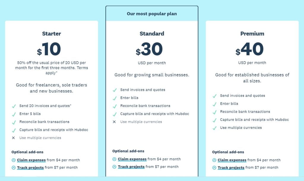4 Best Accounting Software for Small Business 6 Xero-pricing-brodneil