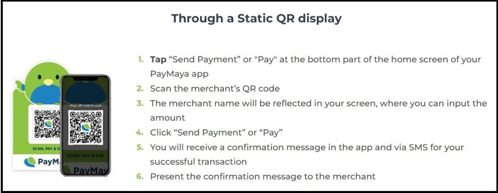 PayMaya QR code payment -static