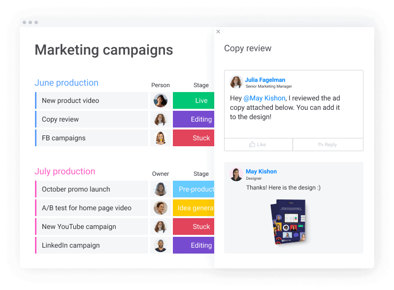 monday.com: Project Management Tools (Project Management Software) 3 Simple board Marketing campaignsupdate 3