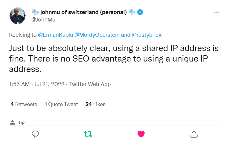 Does unique IP address matter in SEO? 2 John Mueller on Unique IP addresses