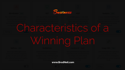 Characteristics of a Winning Plan