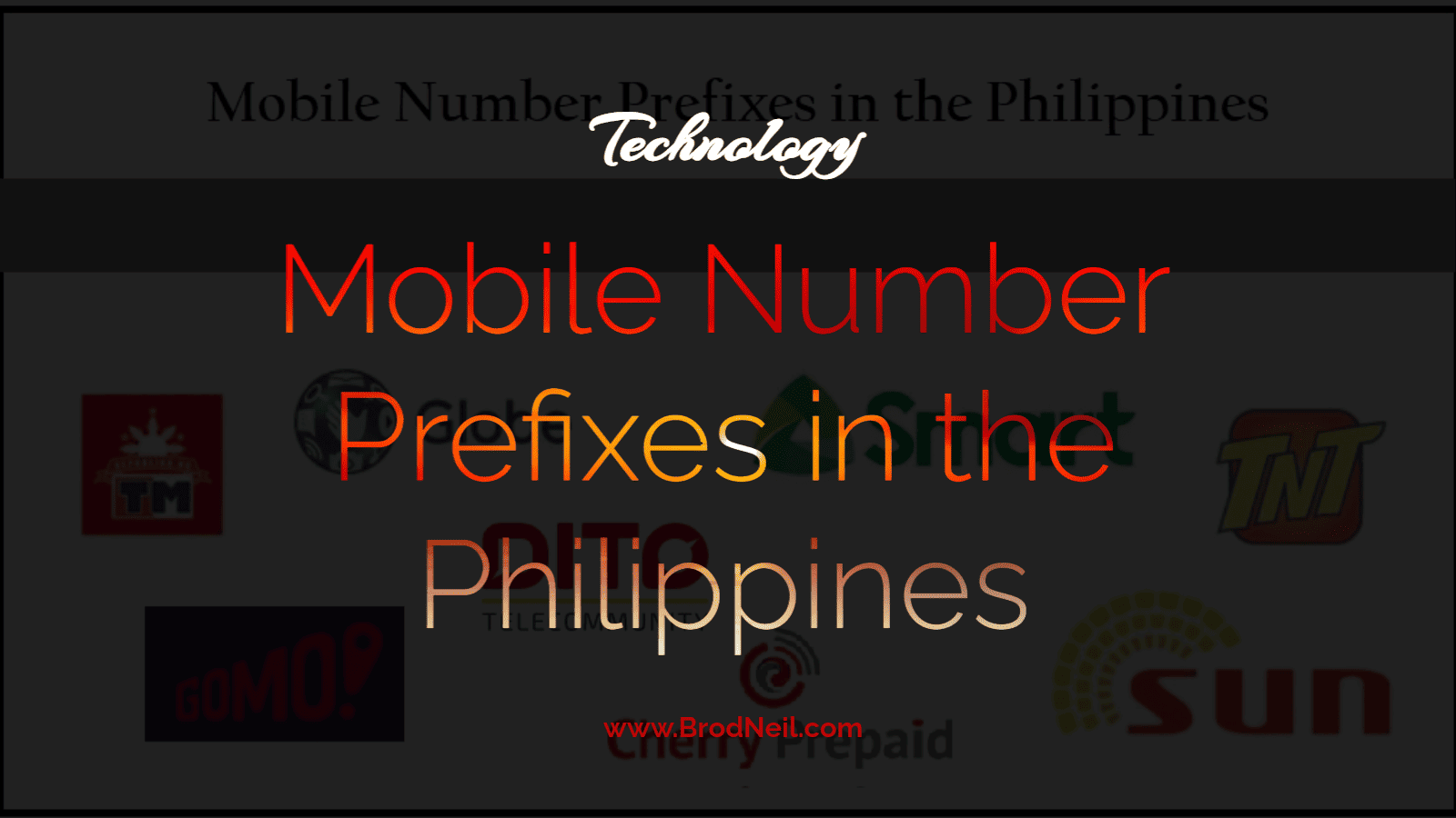 Mobile Number Prefixes in the Philippines