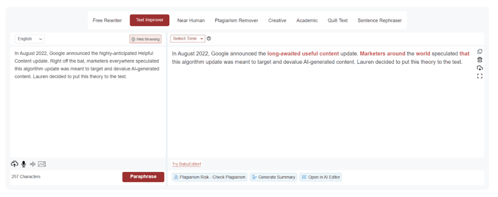 One of the Best AI Writing Tools for Writers in 2024 12 Paraphrasingtool AI - 4