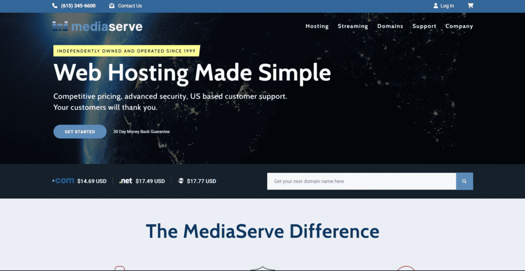 MediaServe is a conservative web hosting
