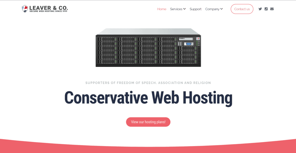 Leaver.co is your go-to conservative web hosting