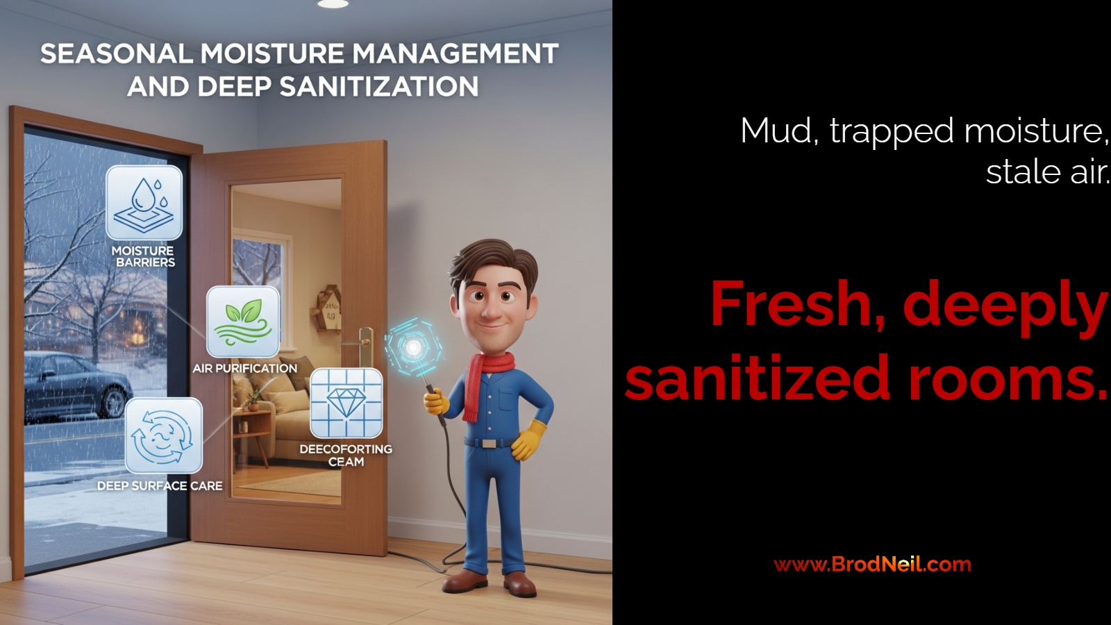 How Cleaning Services Support Healthier Living Conditions During Rainy and Snowy Weather Seasons