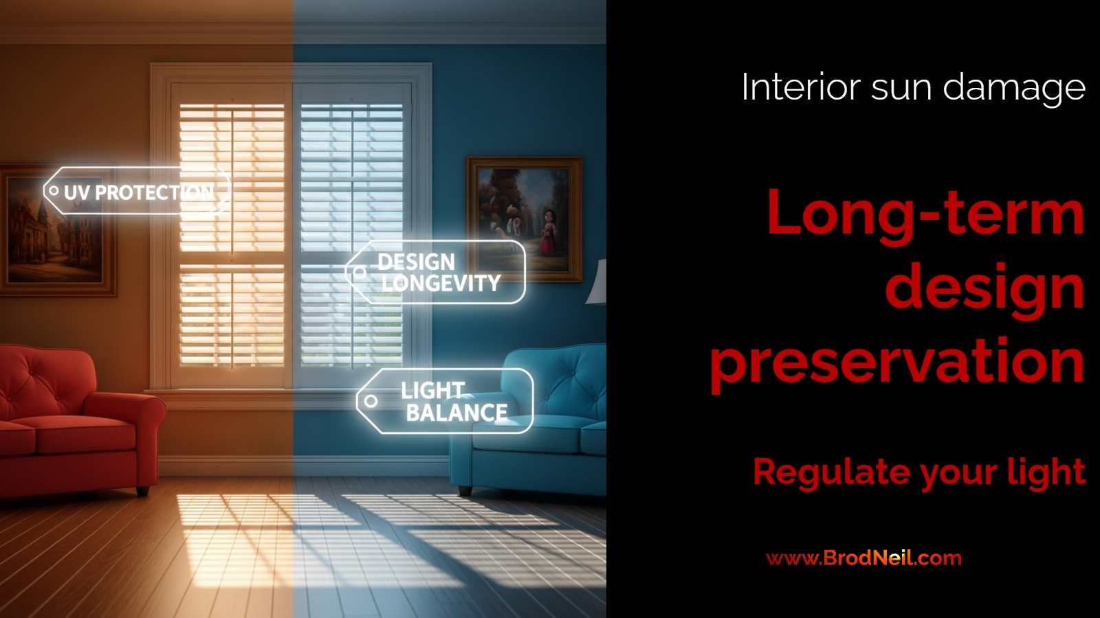 The Long-Term Advantages of Plantation Shutters for Reducing Interior Sun Damage